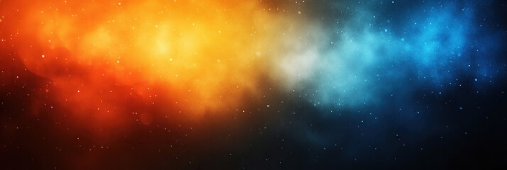 Naklejka premium Orange and blue gradients in abstract horizontal background for digital presentations. Generated by artificial intelligence