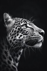 Obraz premium Majestic feline gazing forward.