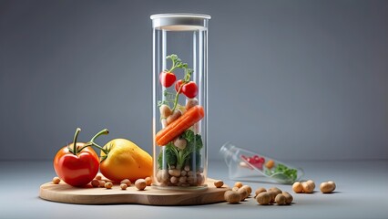  Concept for artificial food in a test tube.-