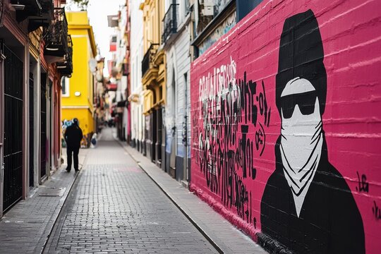 Graffiti transforms city streets with powerful slogans and symbols of revolution