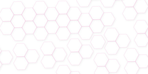 Abstract White Hexagonal Background. Luxury White Pattern. Futuristic abstract honeycomb technology white background. Geometric mesh cell texture