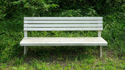 Solitude in Struggle: Desolate Park Bench Symbolizing Economic Hardship in Soft Focus
