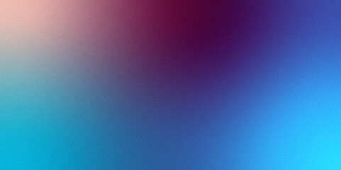 Obraz premium Blue purple grainy gradient vertical glowing abstract light wave on black noise texture background .Neon purple blue and mint green colorful gradient background Best design for your ad, poster, bann. 