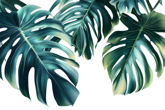 Monsterra on white background