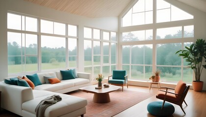 Fototapeta premium Photo modern style interior room 3d illustration