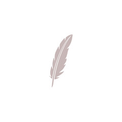 Feather sign icon isolated on transparent background