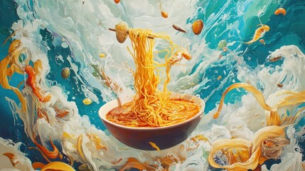 Ramen Noodles in a Whirlwind