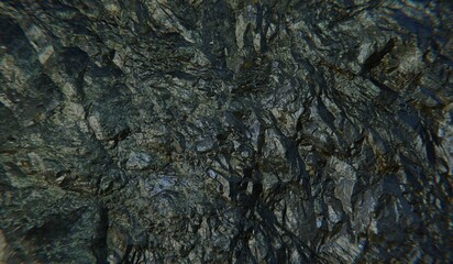 Stone texture, background, rock layer cracks, 3D illustration