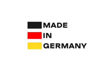 Made in Germany, Stamp vector logo on white background