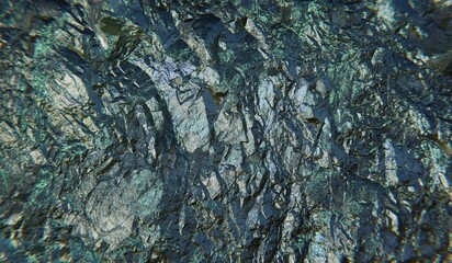 Stone texture, background, rock layer cracks, 3D illustration