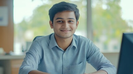 Confident Professional at Work