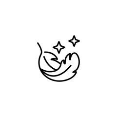 Sensitive skin icon. Organic skin care and cosmetics. Organic cosmetic components for healthy and hydrated skin. Vector linear icon