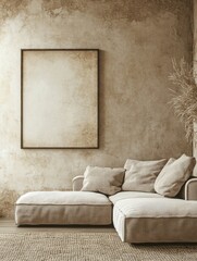 Contemporary Art Piece Displayed in Modern Living Room
