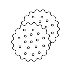 cookies line icon with white background vector stock illustration