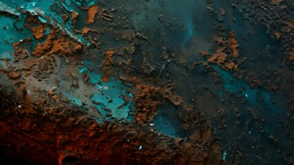 Rain exposing rust underneath peeling paint - Powered by Adobe