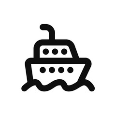 ferry icon. Simple vector sign.