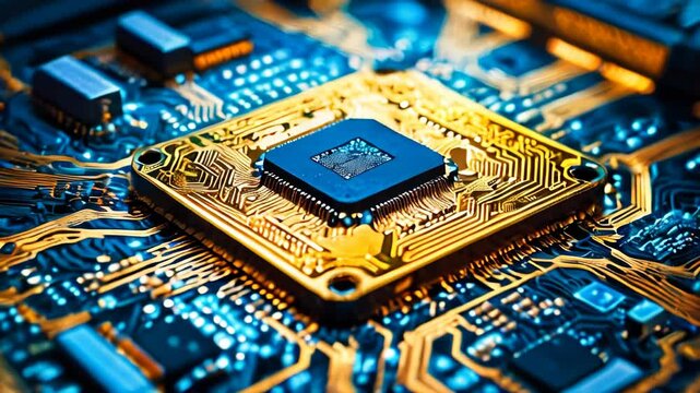 Generic information technology, computer architecture or artificial intelligence abstract concept animation