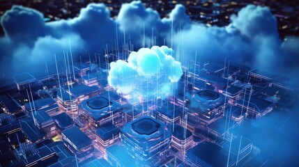 Fototapeta premium Cloud Computing Infrastructure