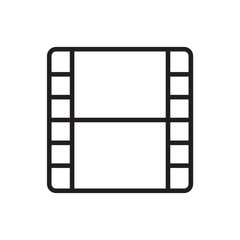 Filmstrip icon. Simple vector sign.