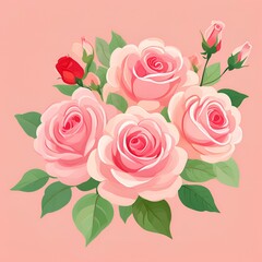 bouquet of pink roses