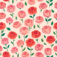 seamless background with roses