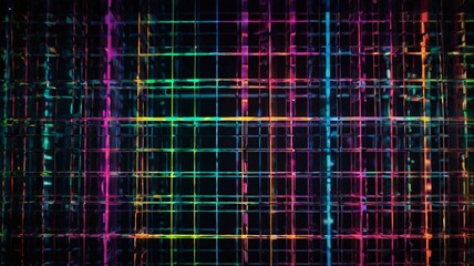 Cyberpunk Digital Landscape with Neon Grids and Futuristic Aesthetics V5