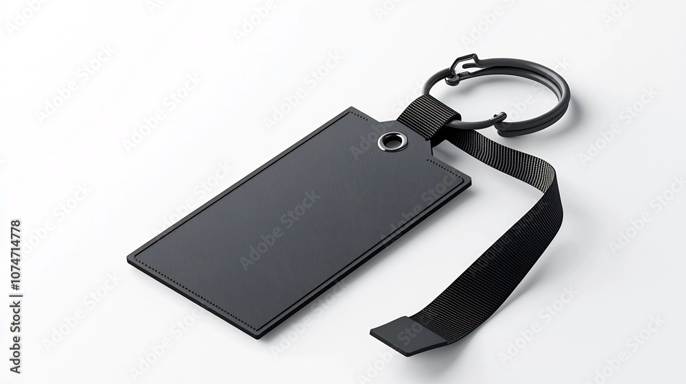 Fototapete minimal and clean rectangular label tag with rounded corners smooth surface and durable strap for sa
