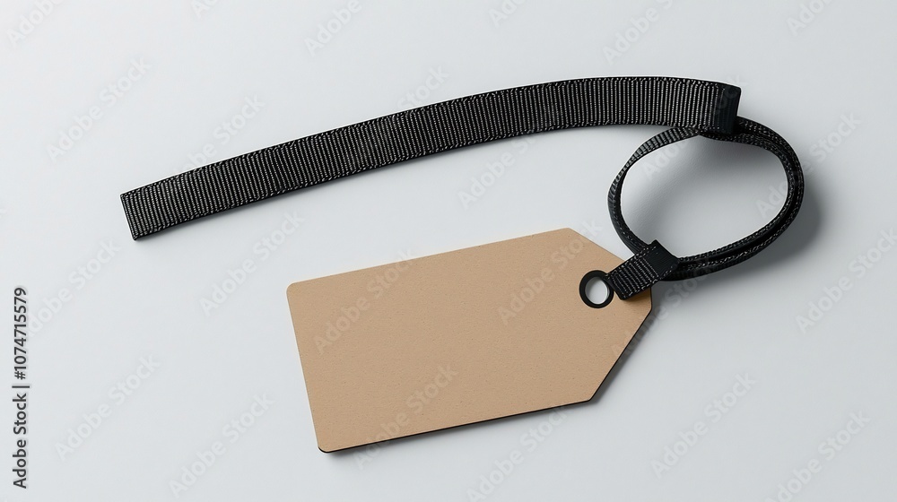Fototapete rectangular label tag with beveled edges smooth matte finish and a sturdy strap perfect organization