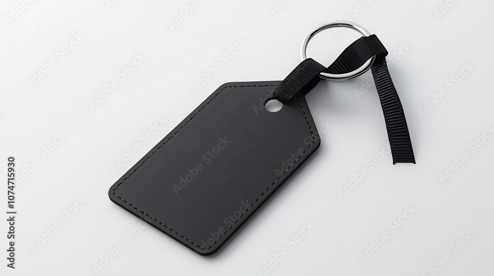 Poster a sleek and modern triangular tag design with smooth clean edges and a reinforced strap for secure a
