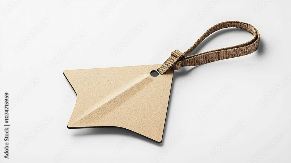 Aufkleber sleek and glossy kite shaped tag with a sturdy strap isolated on a clean white background perfect fo