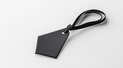 Sleek and glossy kite shaped tag with a sturdy strap perfect for creative labeling solutions branding packaging and product identification