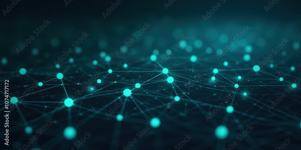 Poster abstract network of data points and connections