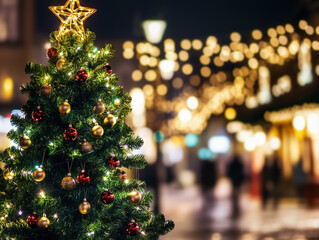 Christmas tree on the city square