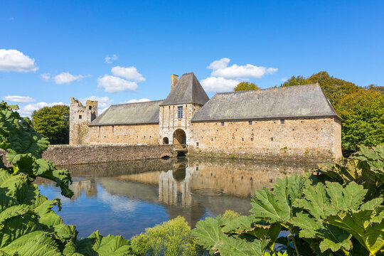 Water castle at Gratot near Coutances, Normandy, France