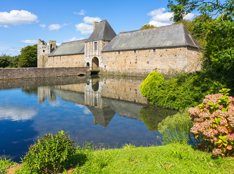 Water castle at Gratot near Coutances, Normandy, France