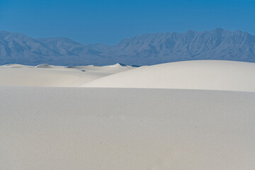 Desert landscape with a blue sky in the background