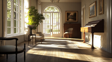 Fototapeta premium Use natural lighting that accentuates the textures in the focused areas, with subtle shadows and highlights to give dimensionality and realism to the detailed elements.