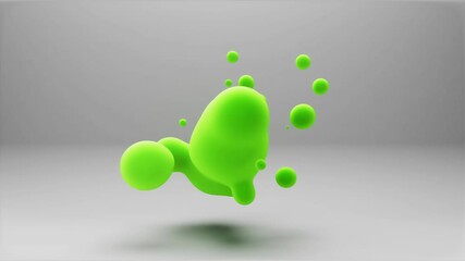 3d loop animation liquid blobs.