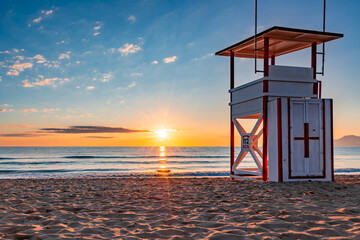 sunset on the beach