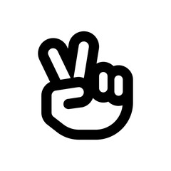 hand_peace icon. Simple vector sign