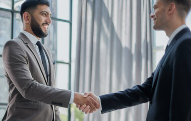 closeup of handshake of business partners