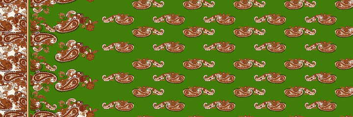 paisley design pattern in monochrome