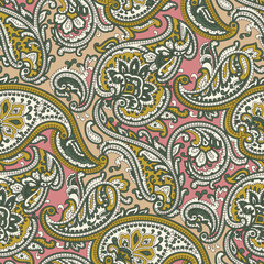 paisley design pattern in monochrome