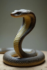 Fototapeta premium close up of a snake national geographic photography of an amazing king cobra, 