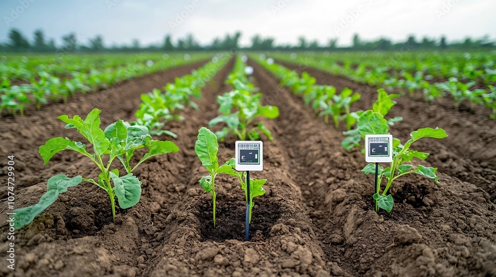 Poster Innovative Smart Farm with Advanced Soil Sensors and Automated Irrigation System for Sustainable and Efficient Agriculture in a Modern Technology Driven Environment