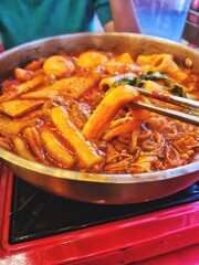 Korean hot pot soup and gochujang