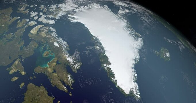 Greenland in planet earth from space