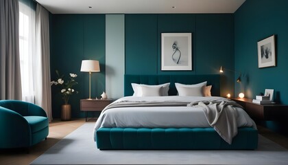 Photo modern style interior room 3d illustration