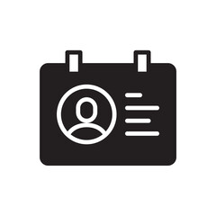 ID Card icon. Simple vector sign.