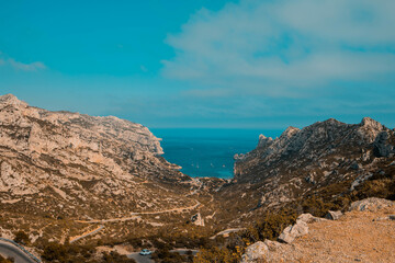 Paisajes de la costa del mar mediterráneo